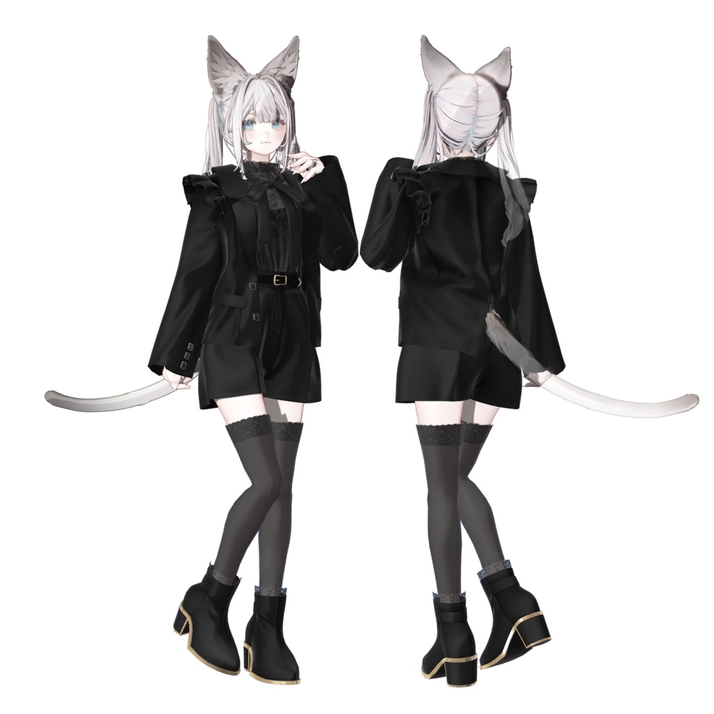 【スキニング済衣装】フリルジャケット