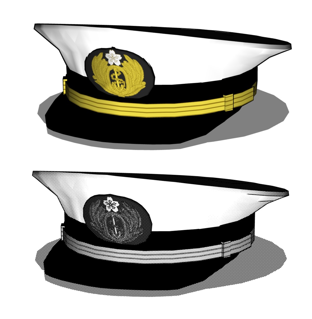 海上自衛隊帽子(fbx) / ClipStudio・VRchat・Vtuber利用可