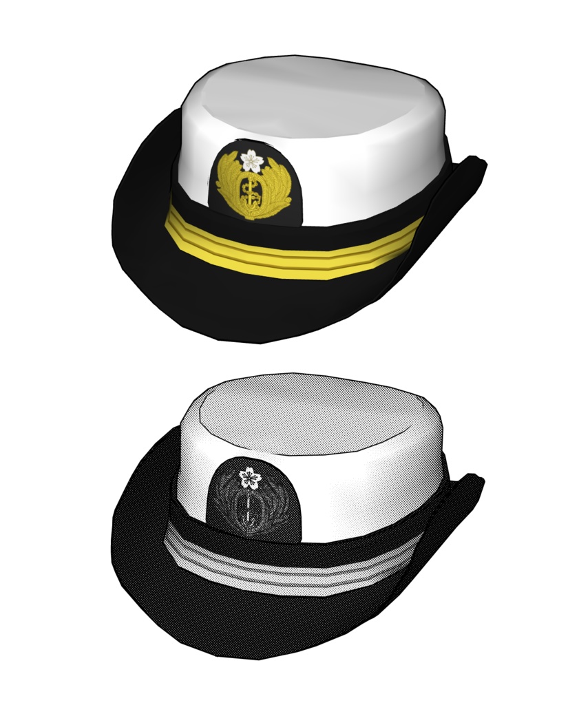 海上自衛隊帽子(fbx) / ClipStudio・VRchat・Vtuber利用可