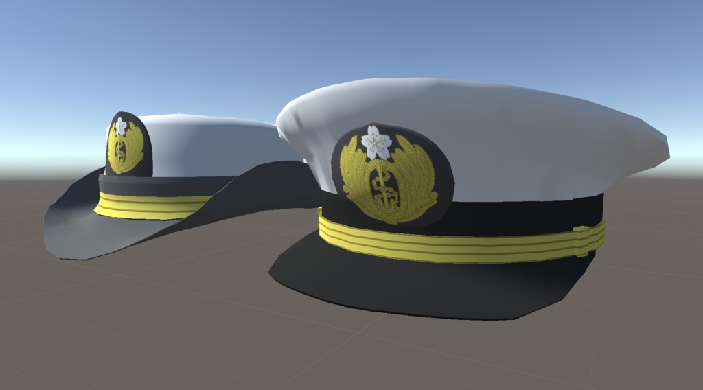 海上自衛隊帽子（fbx) / ClipStudio・VRchat・Vtuber利用可