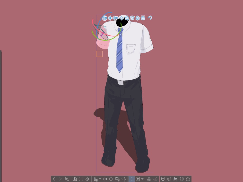 【3D】スラックスとワイシャツ(fbx/cs3c) / ClipStudio利用可