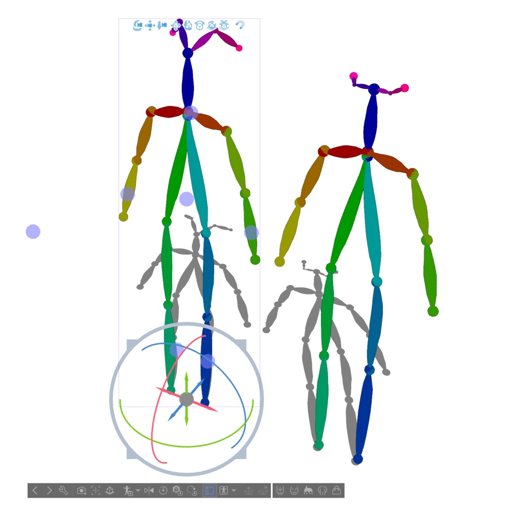 【無料】【ControlNet対応】ControlNet>openpose用ボーン クリスタ対応ポーズモデル