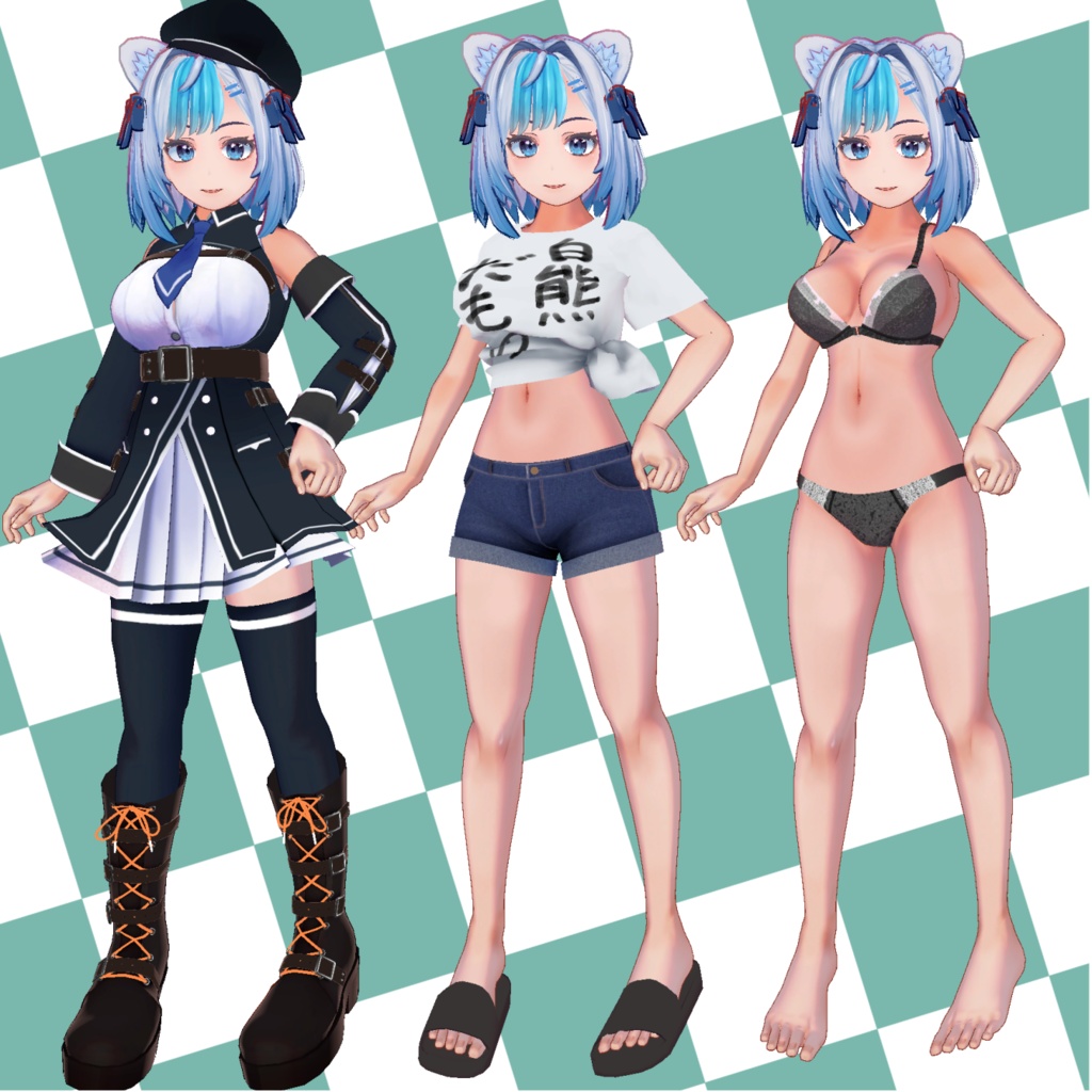 オリジナル3Dモデル「Artica-白熊アルティカ-」 PC・Quest対応