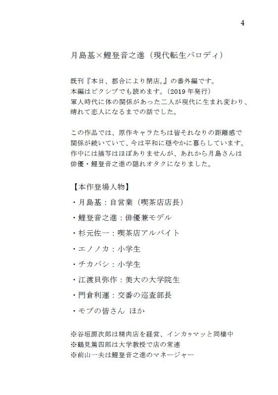 本日、都合により閉店。-番外編-