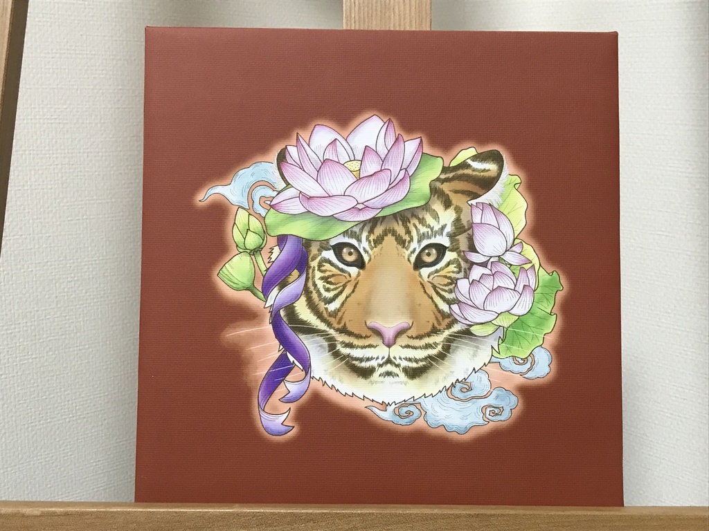 【複製原画】正方形 トラ