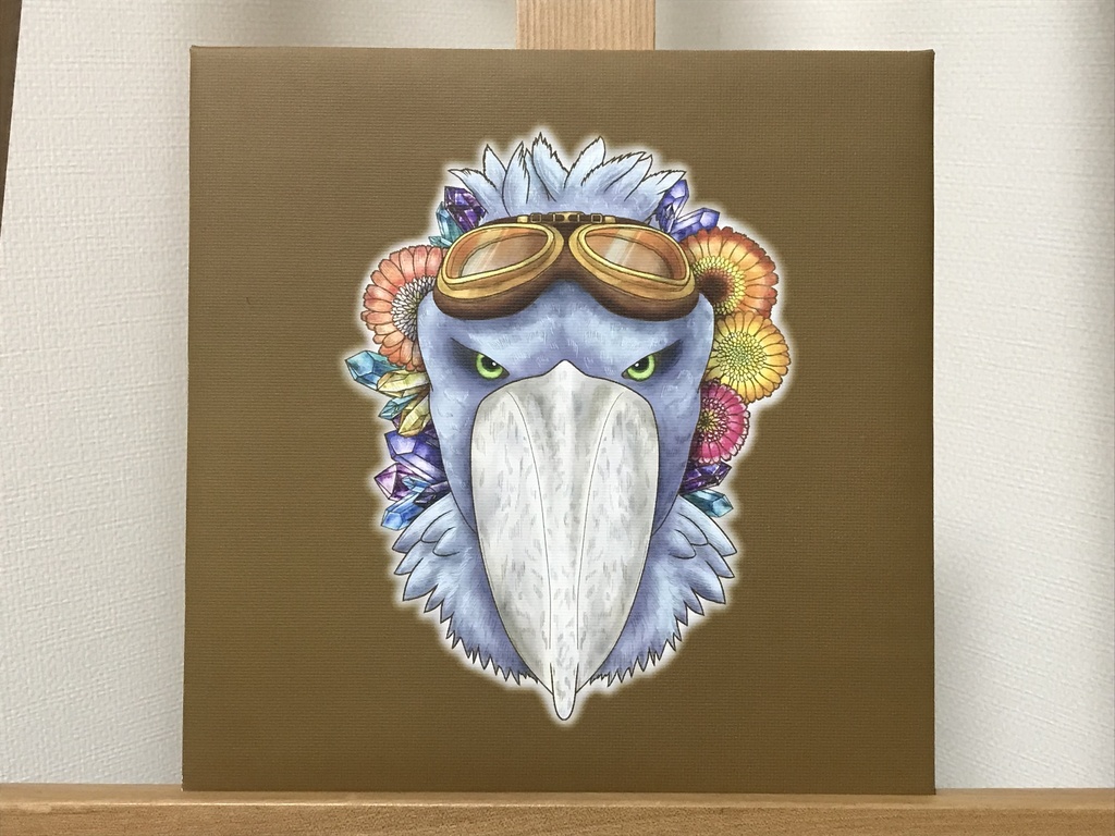 【複製原画】正方形 ハシビロコウ