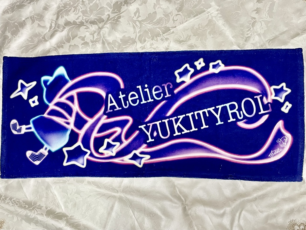 【ロングフェイスタオル】ネオン［忍田雄介さんコラボ］《追加生産 特別価格𖤐ˊ˗》