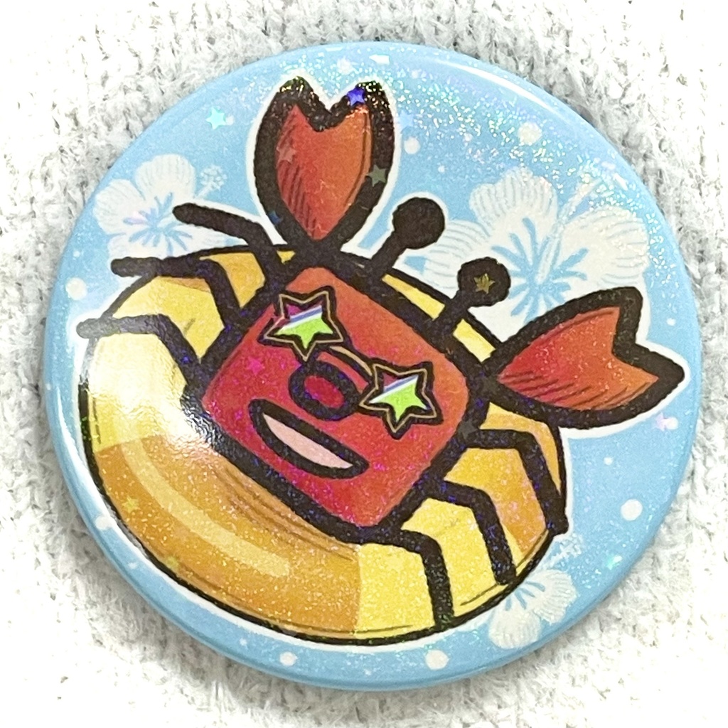 【缶バッジ】バカンスのカニさん