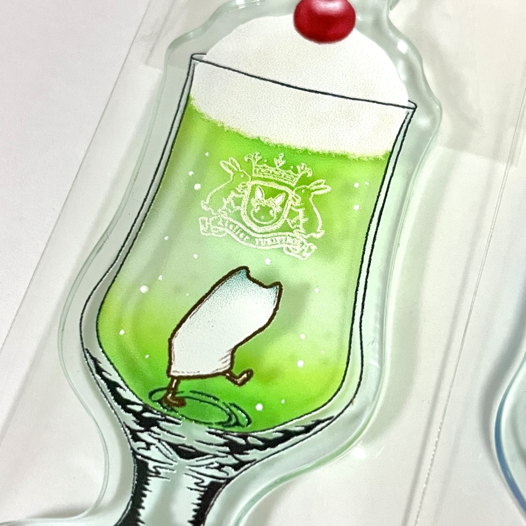 クリームソーダ ガラス風キーホルダー(おしまる)