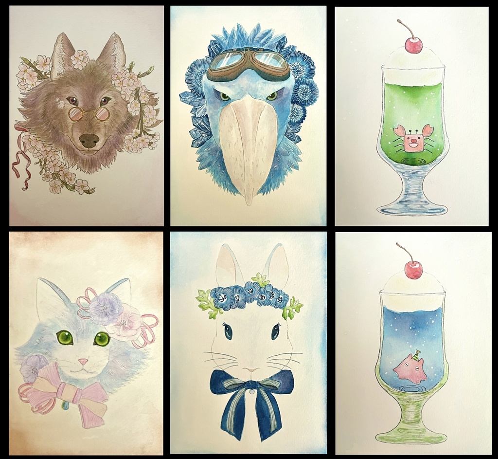 水彩画(額縁無し)