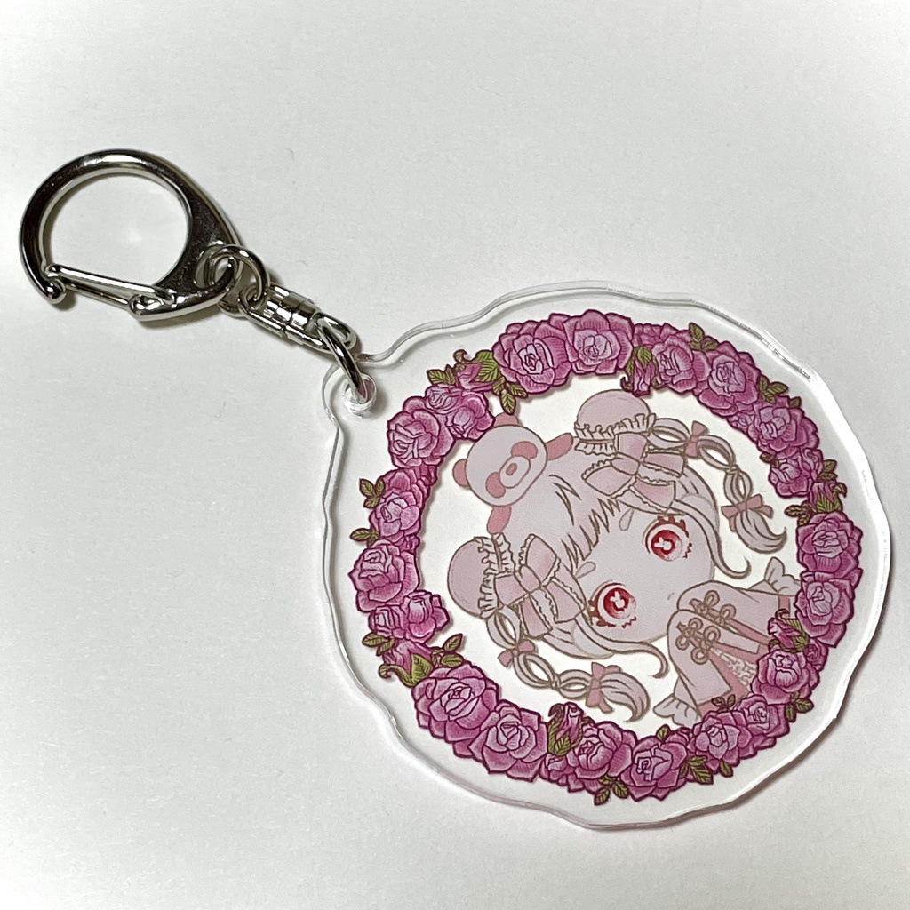 お花のリース アクリルキーホルダー(5.5cmサイズ)