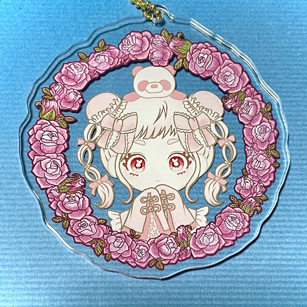 お花のリース アクリルキーホルダー(約8cm)