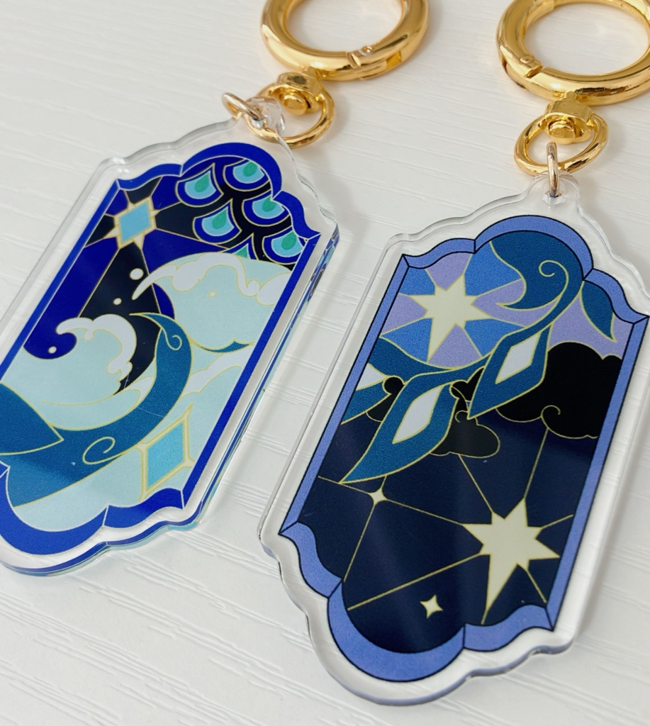 ステンドグラス風アクキーセット