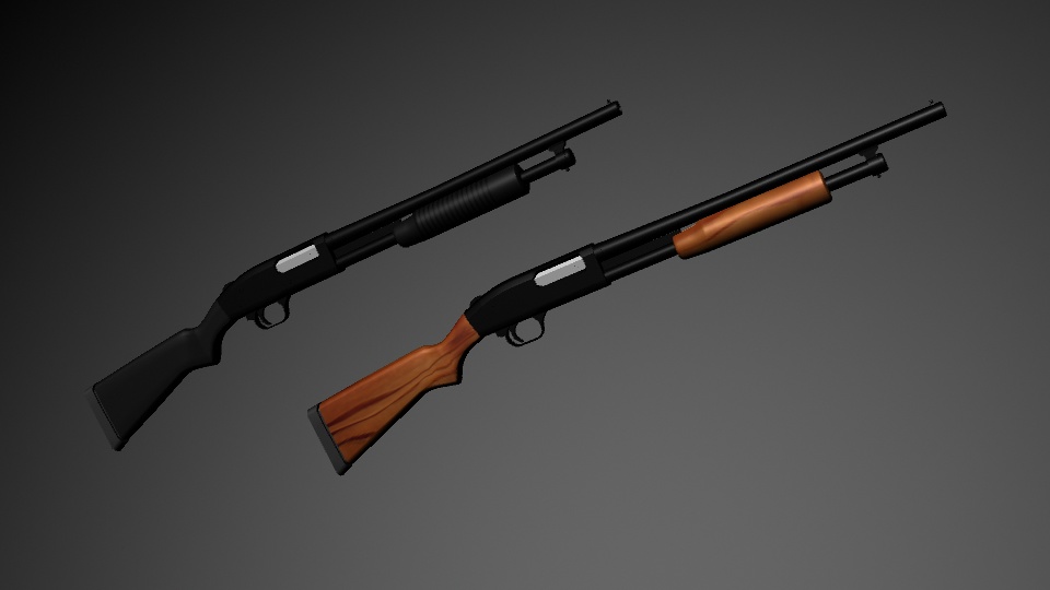 ショットガン (VRChat向け3Dモデル）