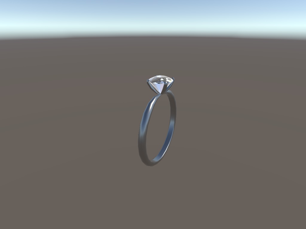 ブリリアントカットの指輪（VRChat向け3Dモデル）