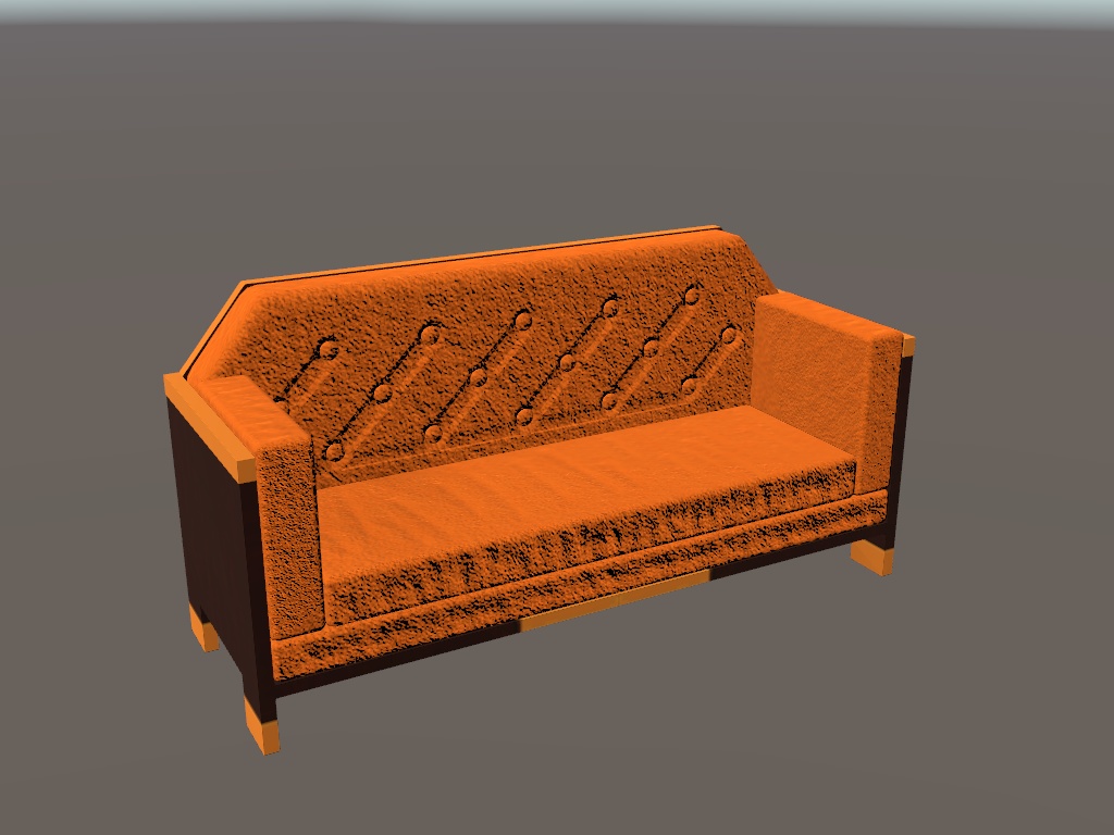 革張りのソファ(3Dモデル)