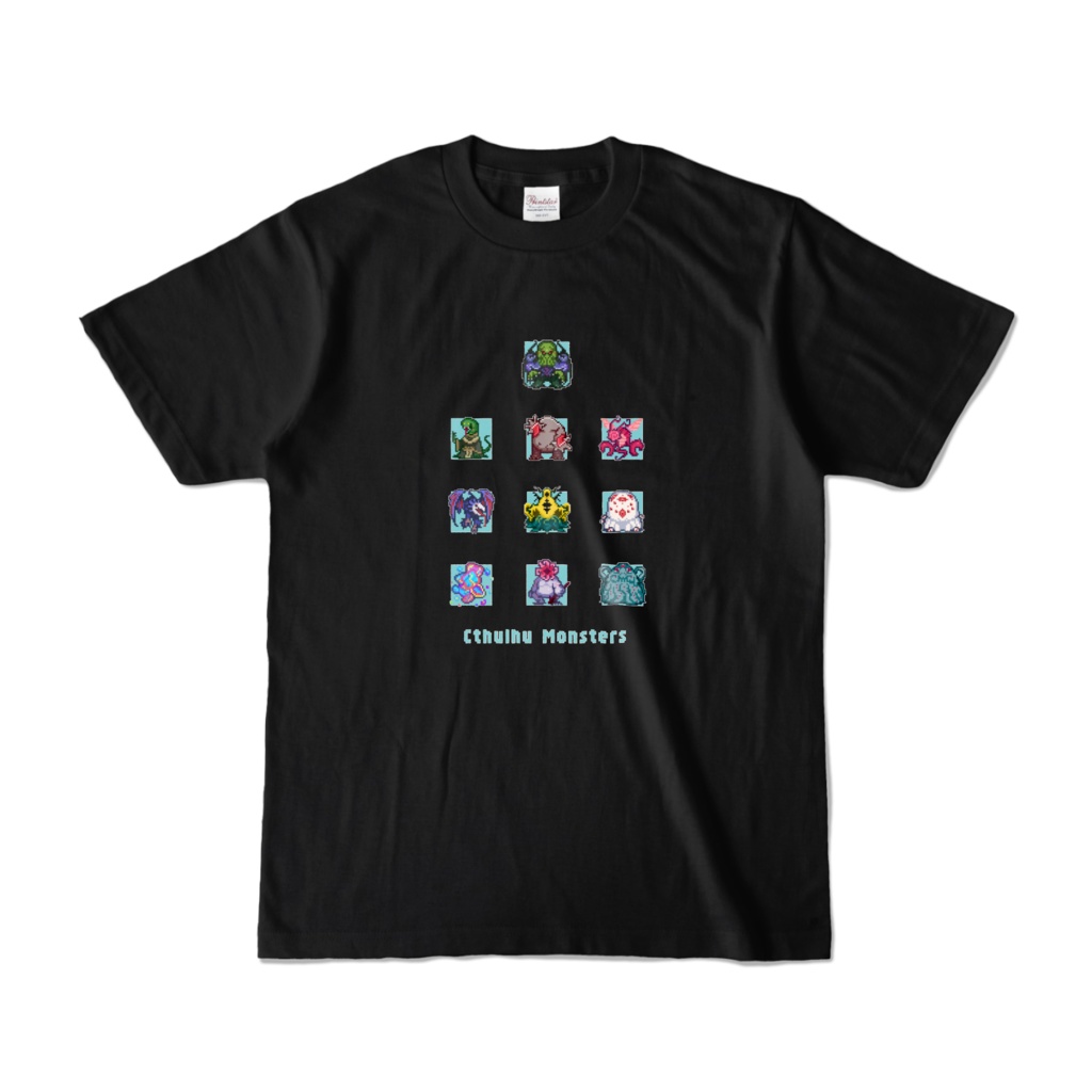 ドットクトゥルフモンスターズ　Tシャツ黒　【カラー3種】