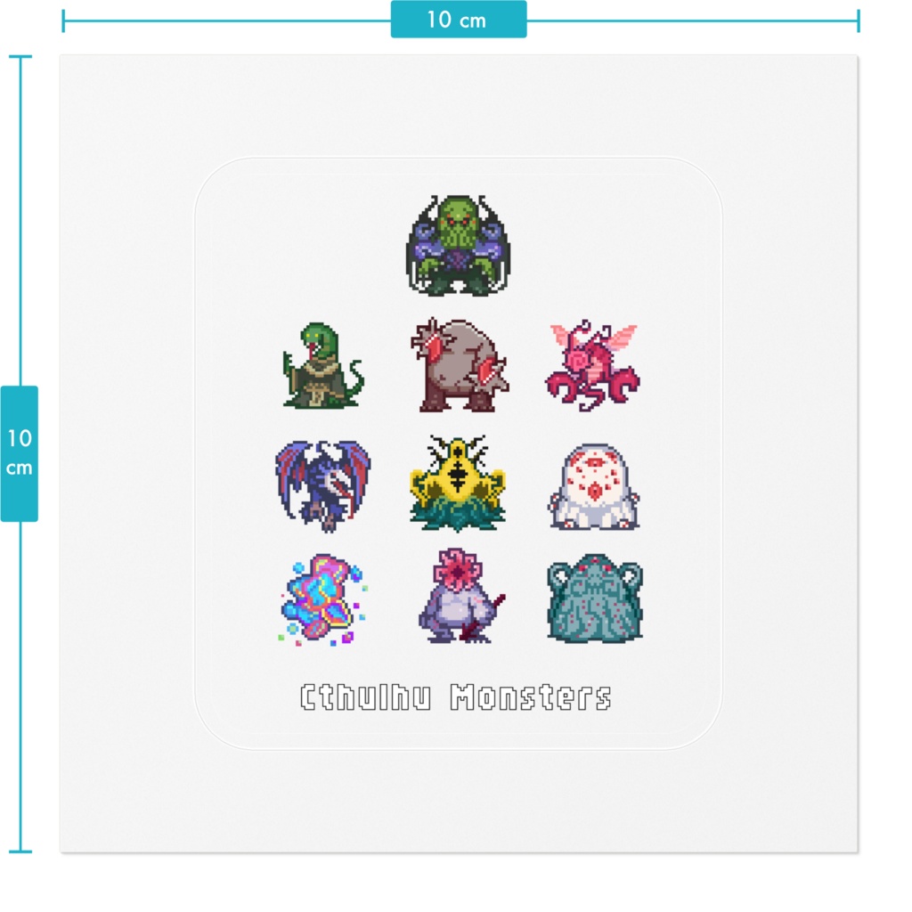 ドットクトゥルフモンスターズ ステッカー