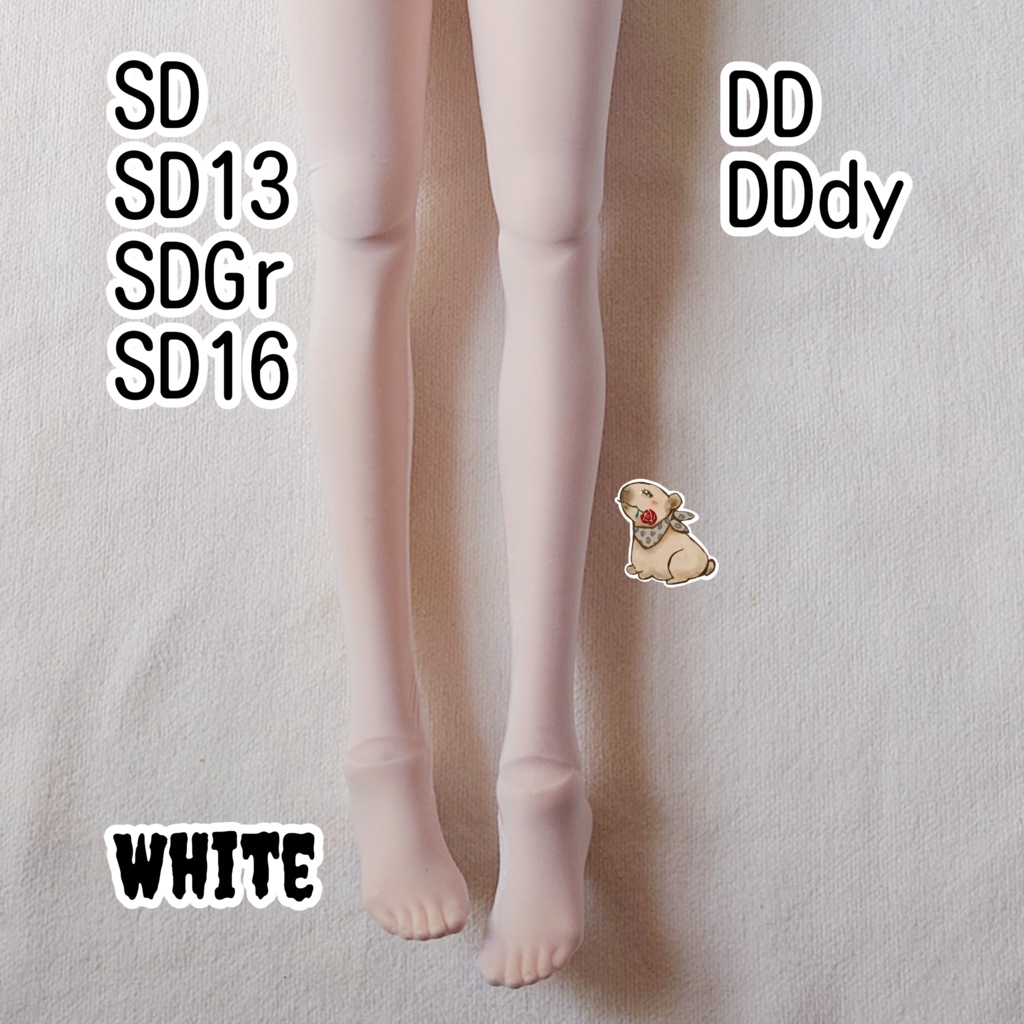 【L】SDDD超伸縮🪐ドール用白オイルパンスト