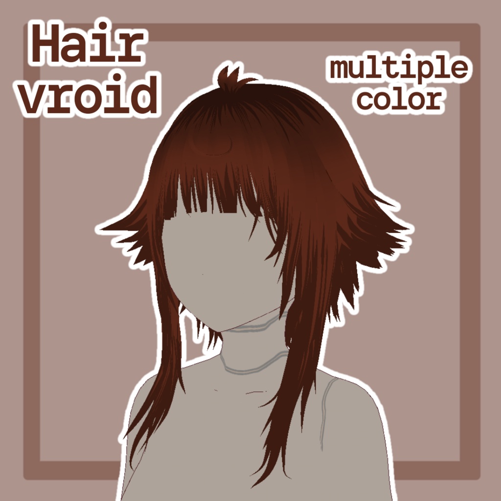 [VRchat] Spiky short hair (multiple colour)