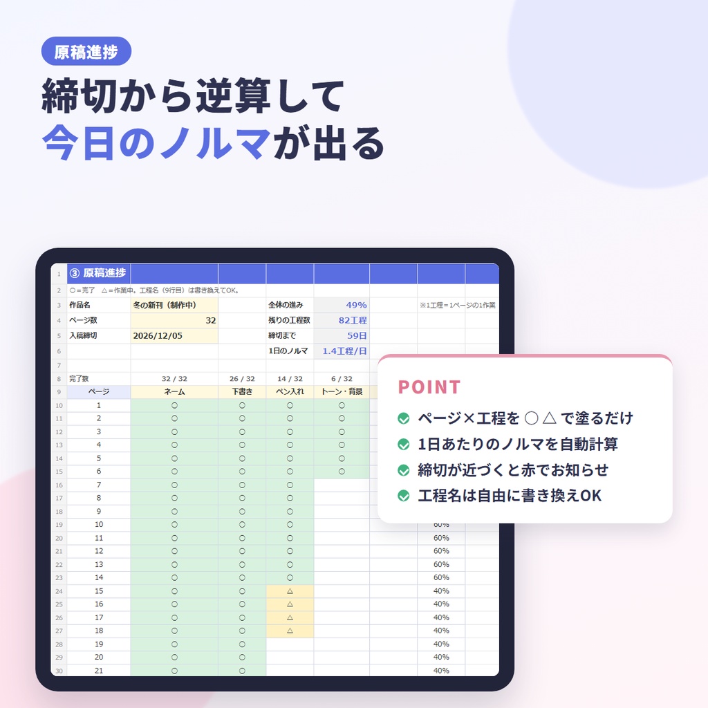 同人活動まるごと管理シート【Excel・Googleスプレッドシート対応】