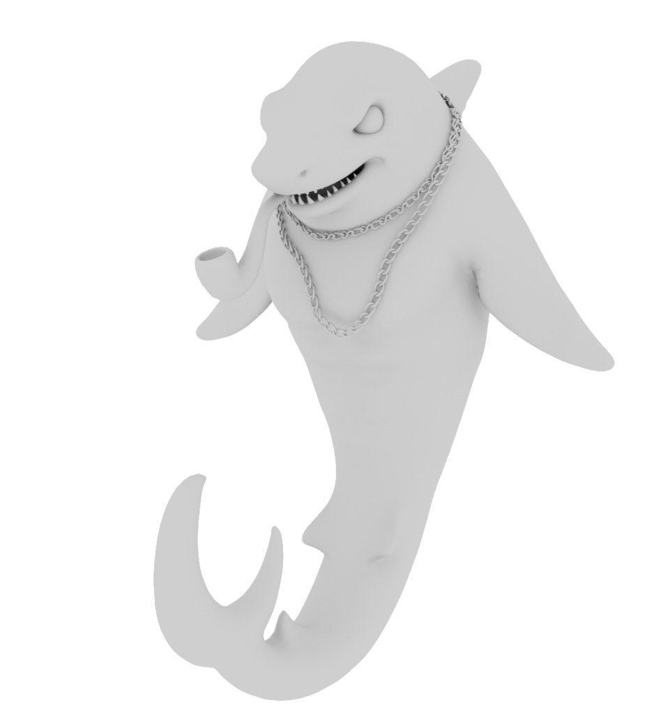 サメ オリジナルキャラクター 3Dモデル