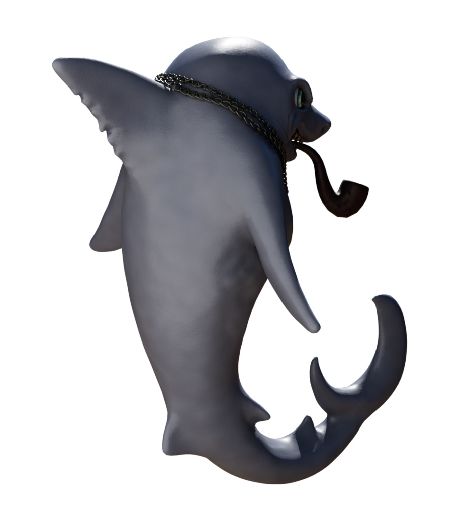 サメ オリジナルキャラクター 3Dモデル