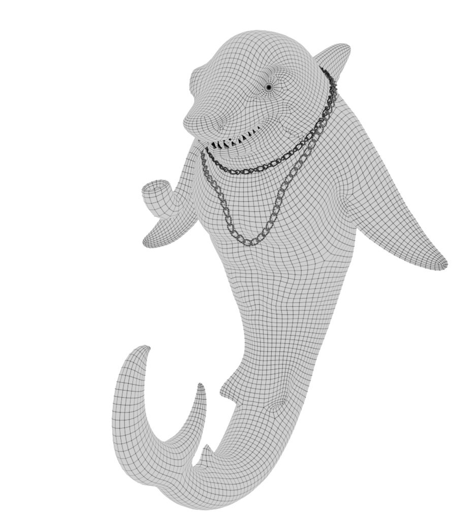 サメ オリジナルキャラクター 3Dモデル