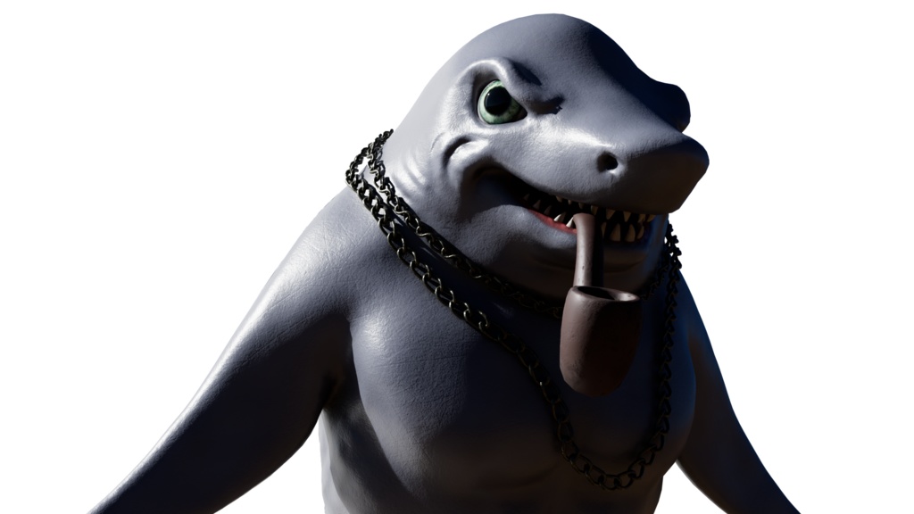 サメ オリジナルキャラクター 3Dモデル