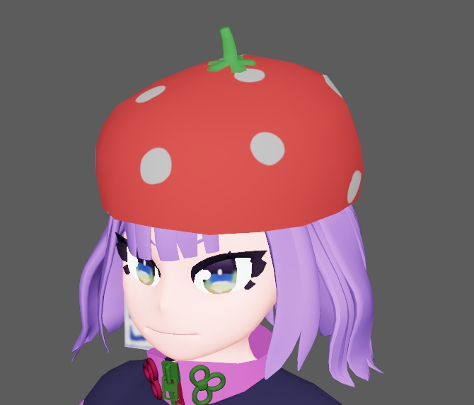イチゴハット 3Dモデル 3D小物