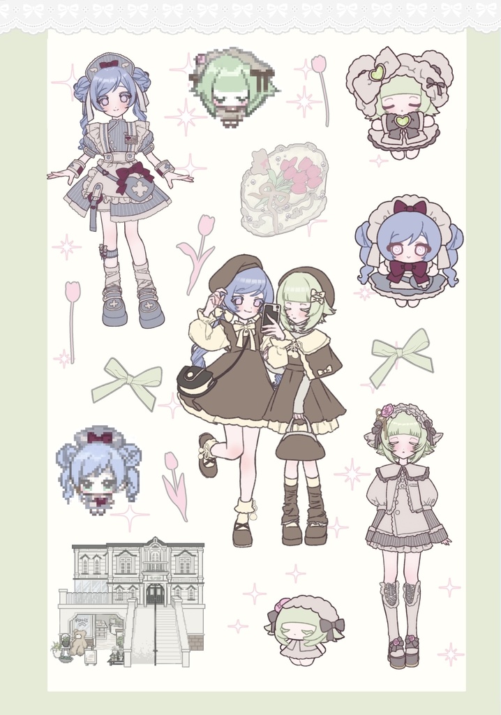 ハーフカットステッカー