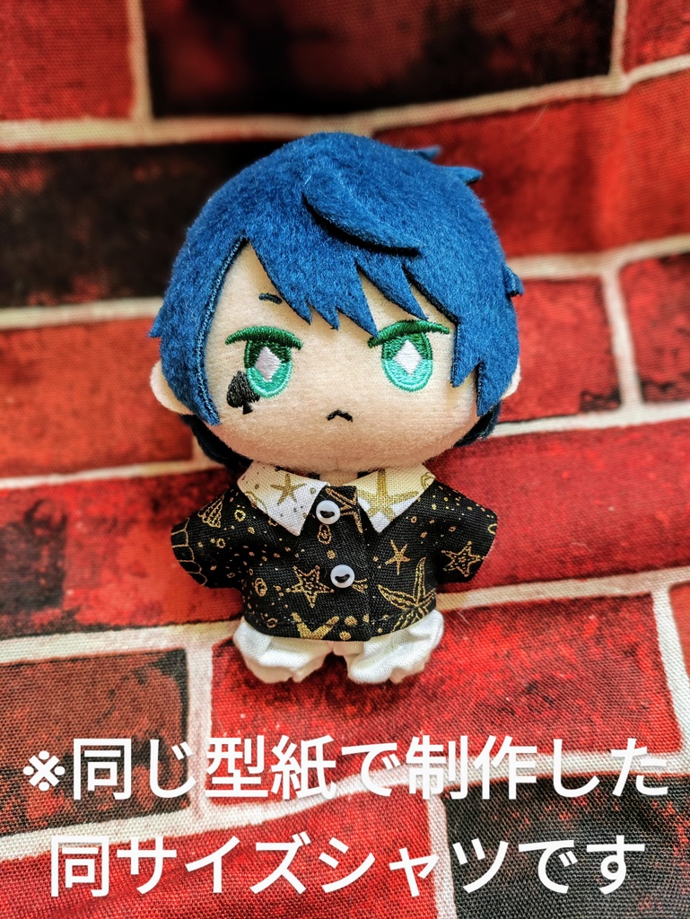 【10cmぬい】オバケ柄、ポップ柄シャツ