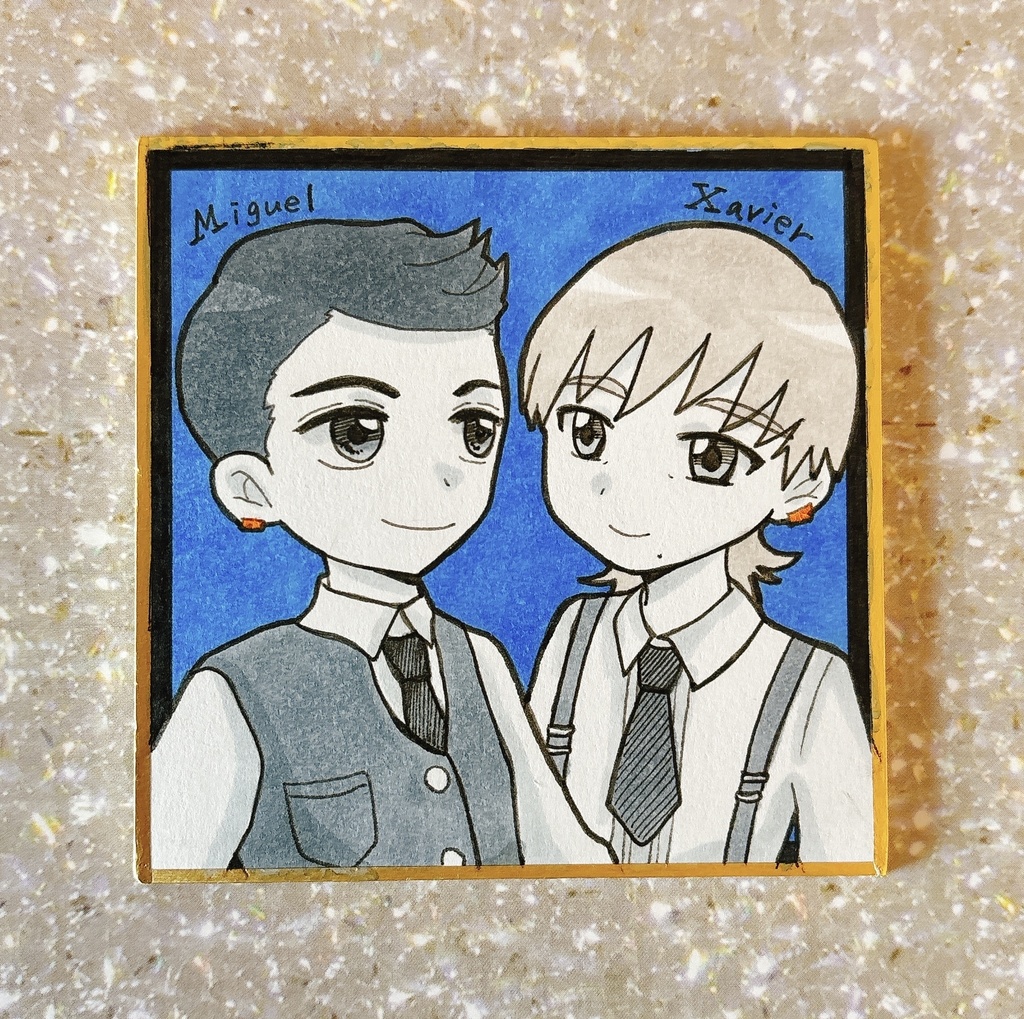 手描きイラスト豆色紙