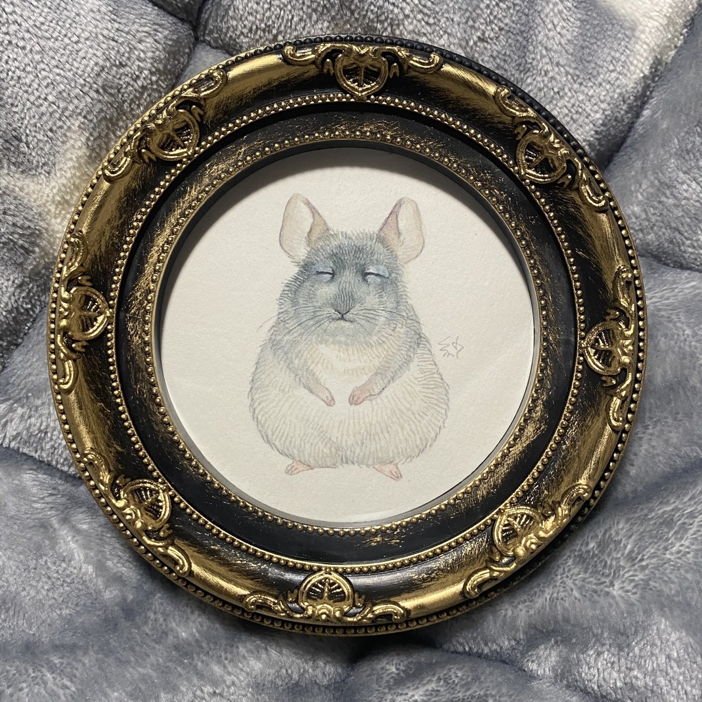 原画「すやすやチンチラ」