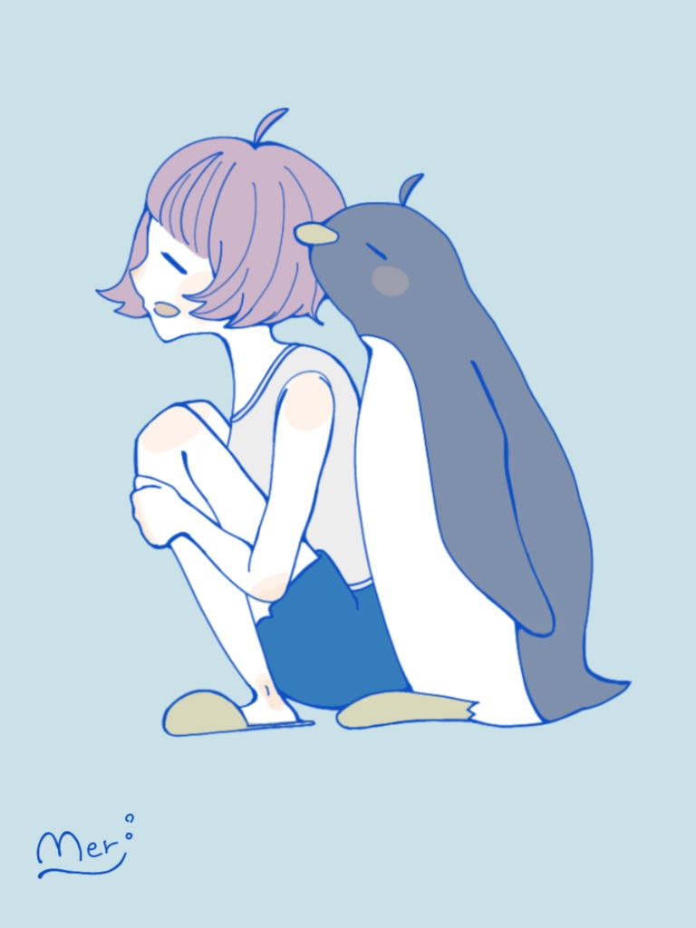 Tシャツ:ペンギンとほわぁ〜