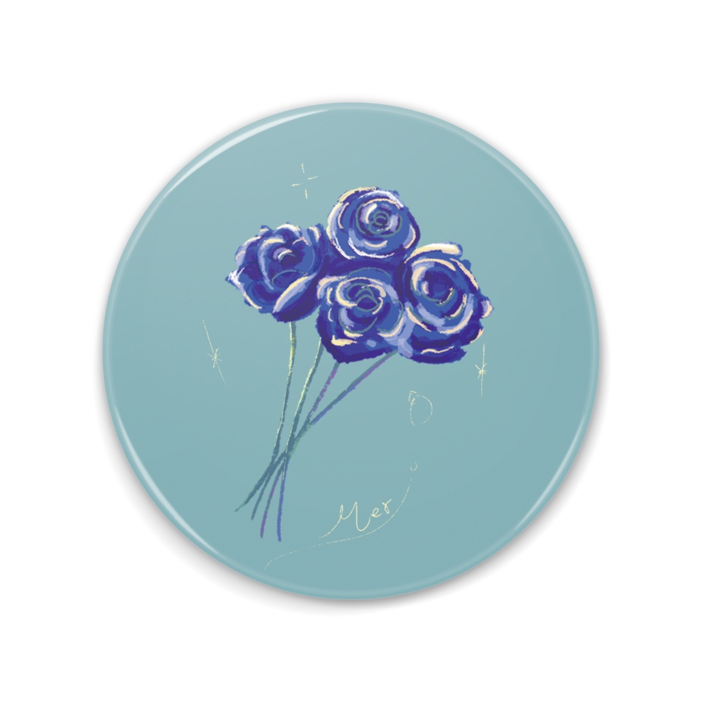 缶ミラー：blue rose