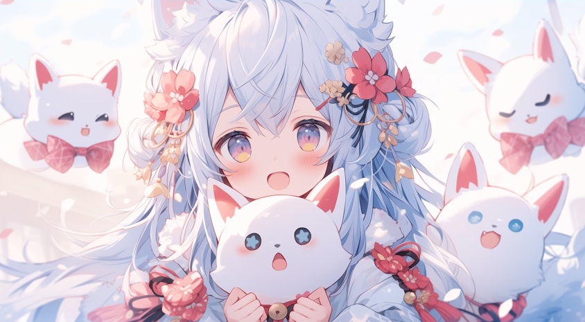 銀髪教会セレクション1.25『もふもふ！かわいいでしょ❣』高画質壁紙