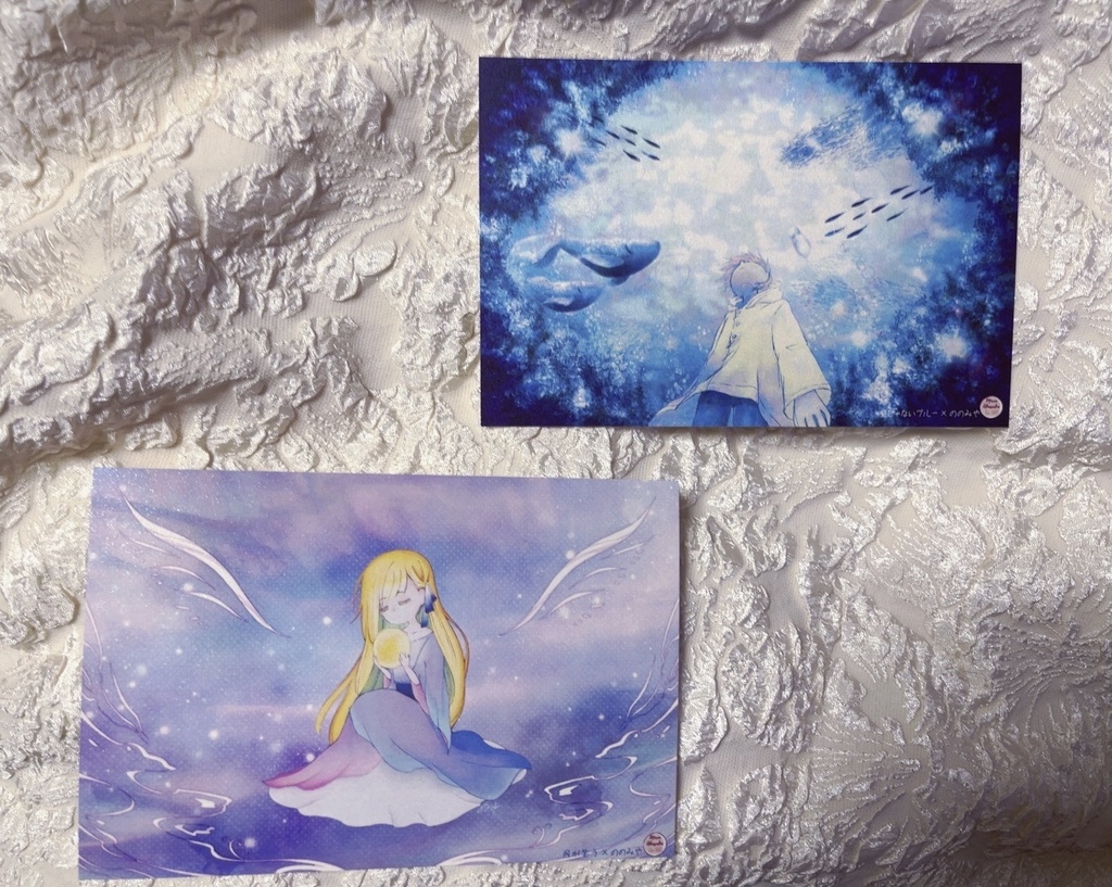 『月が笑う』『空じゃないブルー』ポストカード byののみやセット