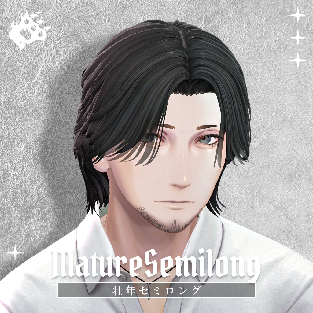 【男性用髪型】✦ 壮年セミロング ✦ 【Zev/ゼヴ 対応済】【~5/2 セール価格🛍️】