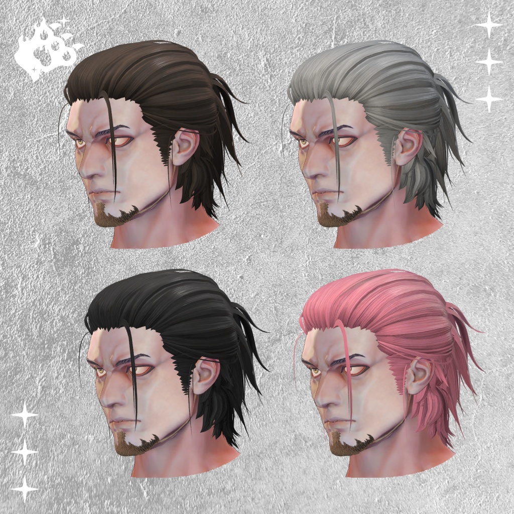 【男性用髪型】✦ 流浪オールバック ✦ 【Gifter 対応済】【~8/16 セール価格🛍️】