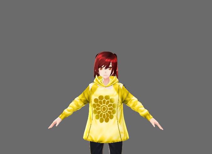  [VRoid Texture] A Yellow hoodie