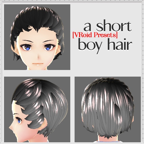  [VRoid Presets] a short  boy hair