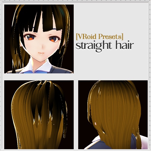 [VRoid Presets]  straight hair