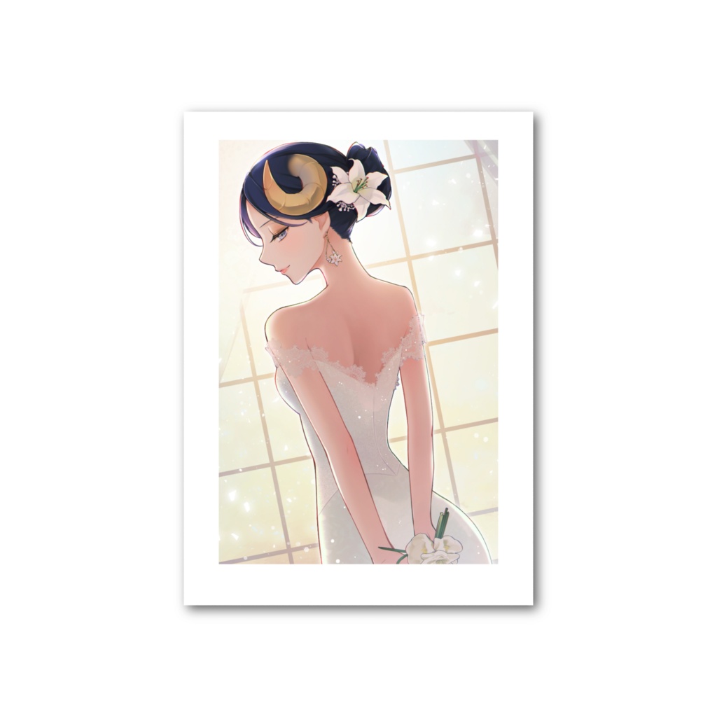 【期間限定】 夢見めい 6月の花嫁イラスト フォト風カード