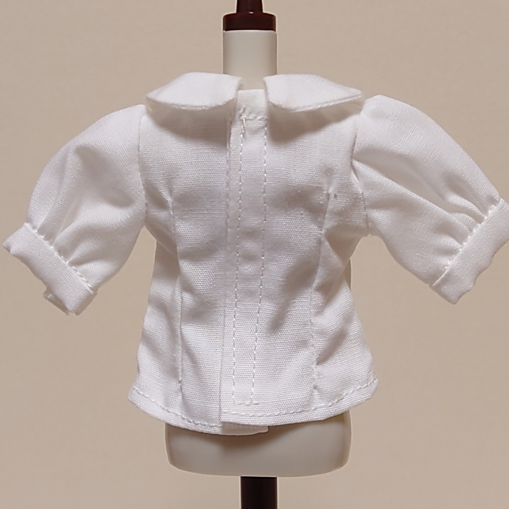 22cmドール服 パフ袖ブラウス&ディアンドル風ワンピースset