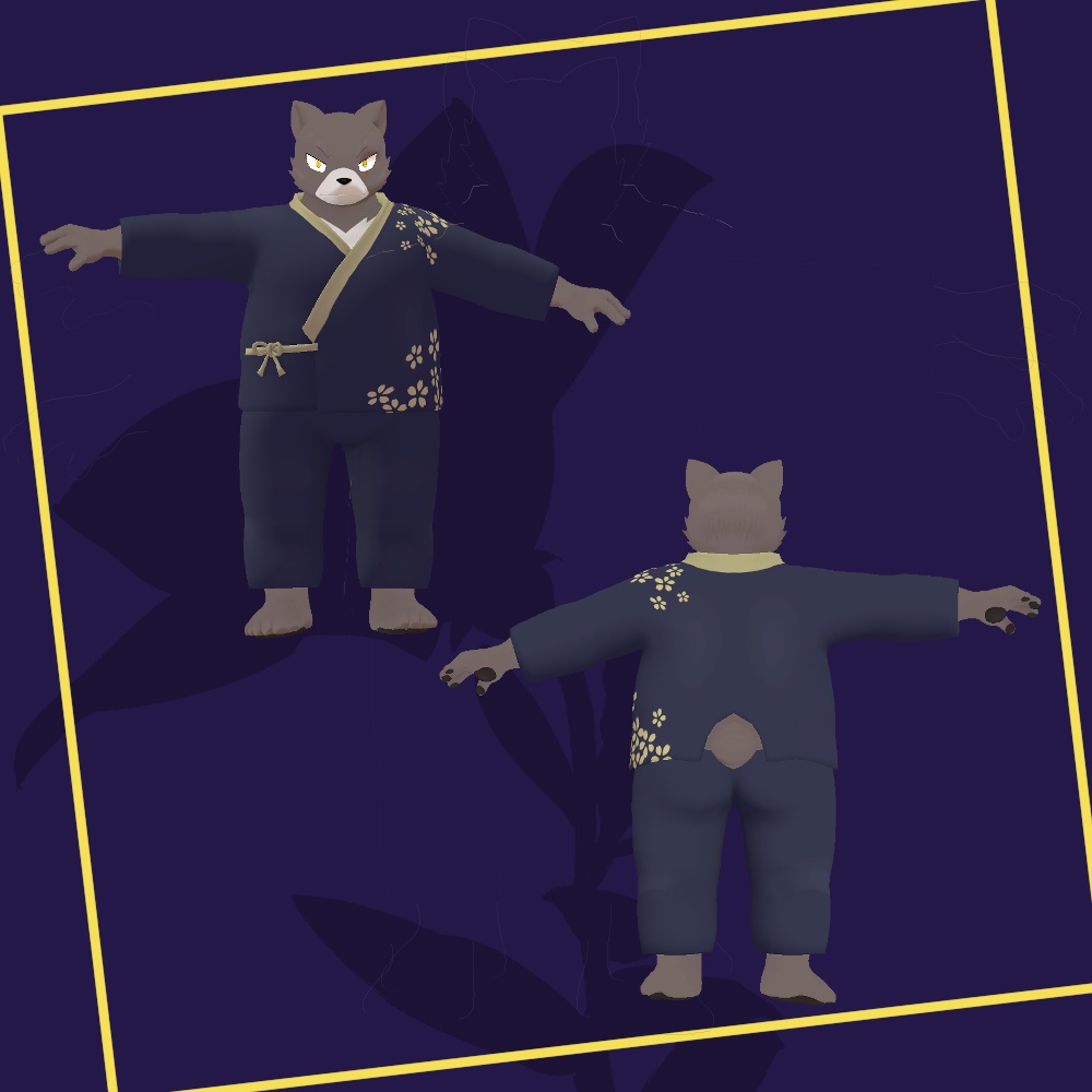 【VRChat想定3Dモデル】右京さん-Ukyo-