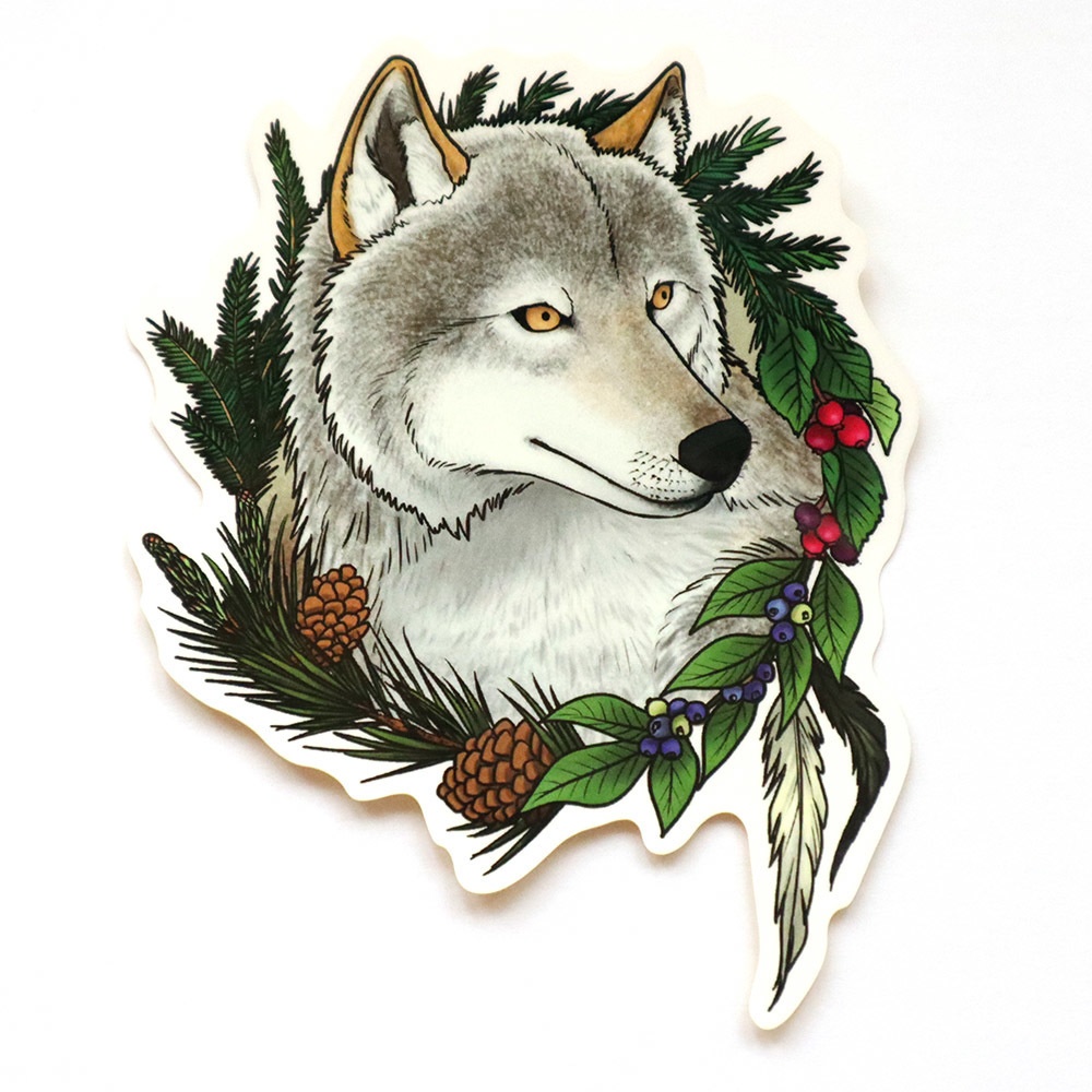 オオカミ ステッカーシール【Kajaladian Nations symbol】