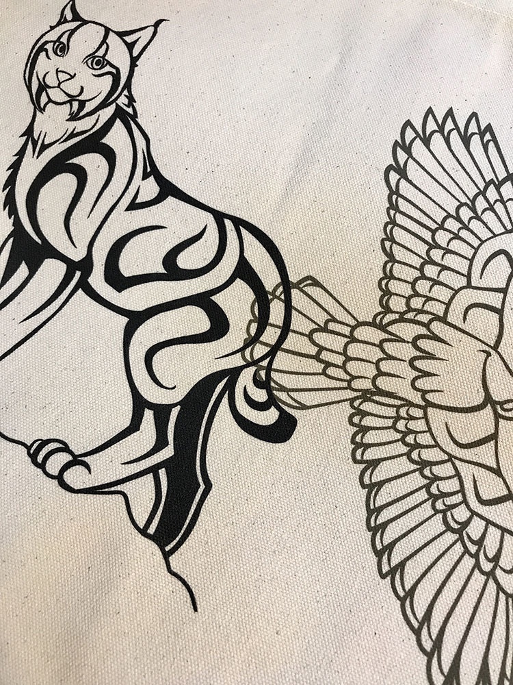 民族的文様の動物イラストトートバッグ Yukiyanagi堂 Booth