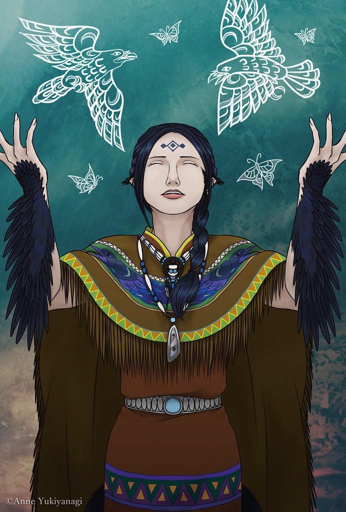 「Raven Witch／カラス族の呪術師」ポストカード