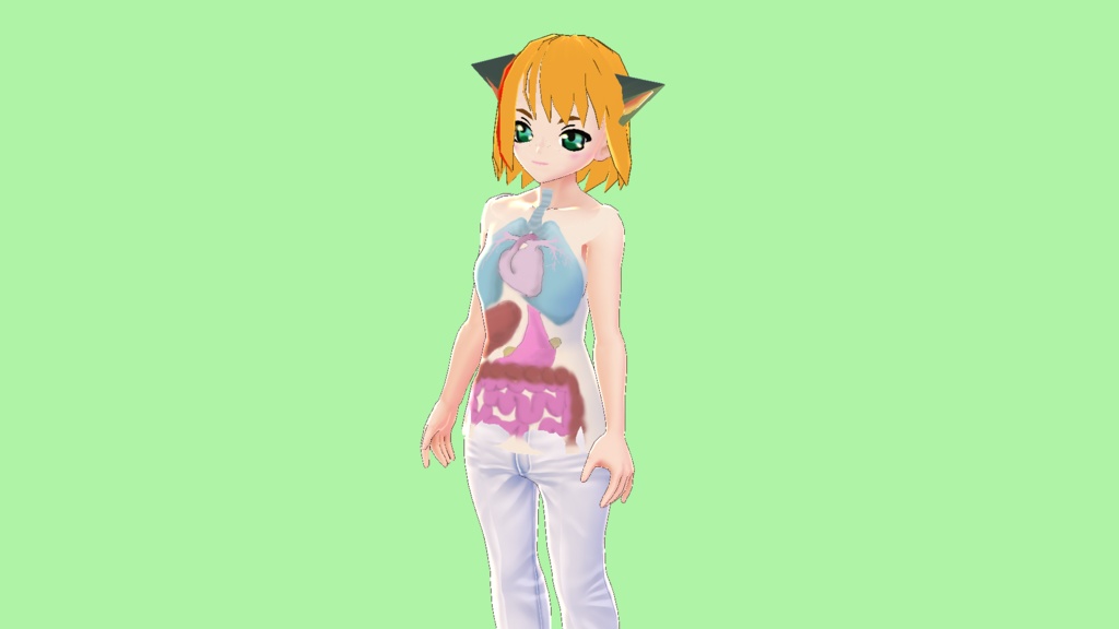【VRM】人体模型Ｔシャツ着用ＹＵＫＩＹＡちゃん